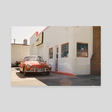 Classic Car | 1960s | 35mm Film Photography | Old Garage - Canvas by Anthony Londer