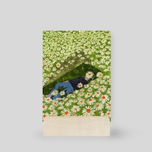Pushing Up Daisies - Mini Print by Lily Padula