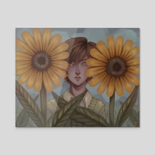 Behind the Sunflowers - Acrylic by Jaynes Lane
