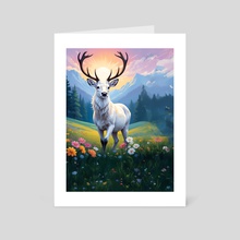 Beautiful Deer  - Art Card by Donald NnamdiOsuala