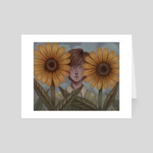Behind the Sunflowers - Art Card by Jaynes Lane
