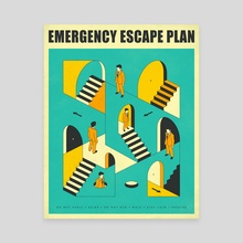 Emergency Escape Plan 1 - Canvas by Jazzberry Blue