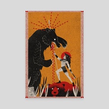 The Bear Slayer - Canvas by Joel Hedstrom
