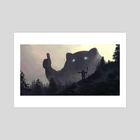yo bro is it safe down there in the woods? yeah man it's cool - Art Print by Tomislav Jagnjić