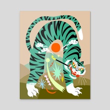 Year of Tiger  - Acrylic by Subin Yang