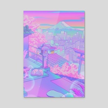 Fuji Blossom - Acrylic by Elora Pautrat