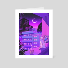 Under the Neon Moon - Art Card by Elora Pautrat