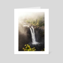 Snoqualmie Falls Washington Travel Photography PNW Landscape and Waterfall - Art Card by Anthony Londer