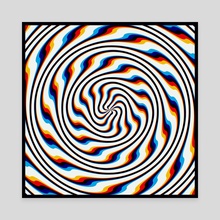 CMYK Spiral - Canvas by Michael Zimmerman