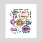 Self Care stickers - Art Print by gemma correll