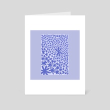 Daisy Field Blue - Art Card by Kate Burton