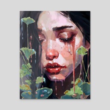 Rain - Acrylic by Jane Koluga