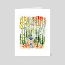 Birch Tree Forest - Art Card by Lisa Hanawalt