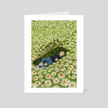 Pushing Up Daisies - Art Card by Lily Padula