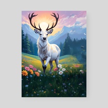 Beautiful Deer  - Poster by Donald NnamdiOsuala