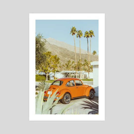 Palm Springs California Classic Cars and Palm Trees by Anthony Londer
