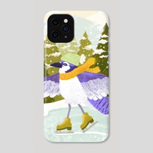 Blue Jay Ice Skating - Phone Case by Ronnie Szo