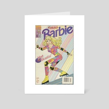 Barbie ComicsTake her Rollerblading  - Art Card by Nicholas BrandonSumner