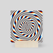 CMYK Spiral - Mini Print by Michael Zimmerman