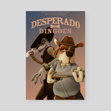 Desperado Dingoes Poster 1 - Poster by Phair Elizabeth