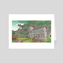 Mountainside Home - Art Card by John Laux