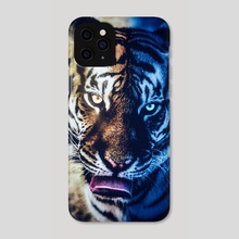 Tiger's Night and Day Wild Portrait - Phone Case by GEN Z