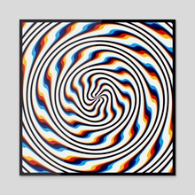 CMYK Spiral - Acrylic by Michael Zimmerman